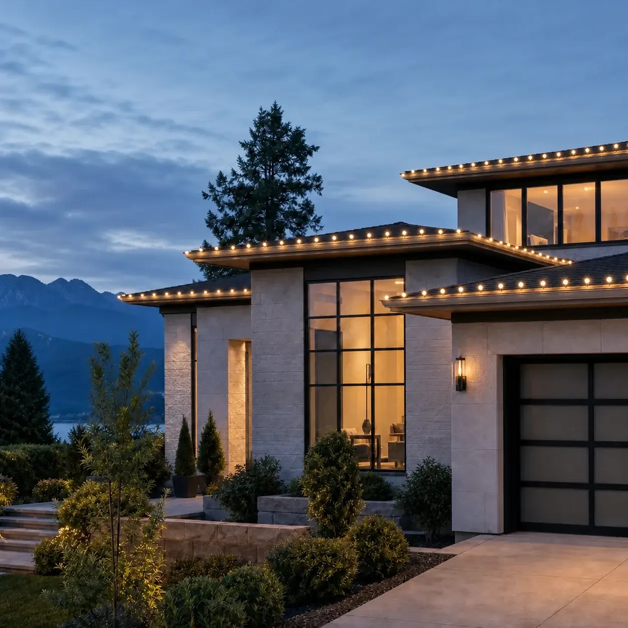 Holiday Lighting — after cleaning