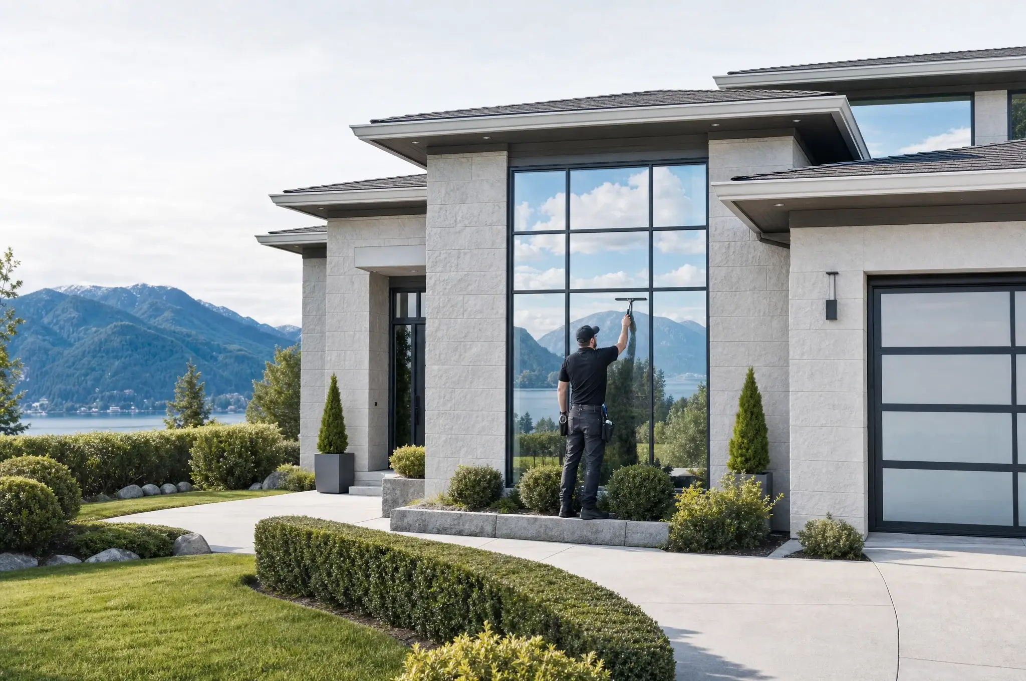 Streak-free clean windows on a Vancouver home